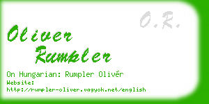 oliver rumpler business card